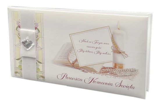 Pamiątka książeczka - wspaniała pamiątka I Komunii Świętej ŻYCZENIA