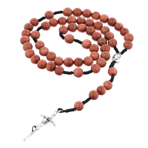 Różaniec z minerału kamienia - PIASEK PUSTYNI