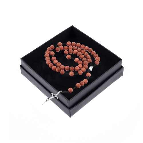 Różaniec z minerału kamienia - PIASEK PUSTYNI