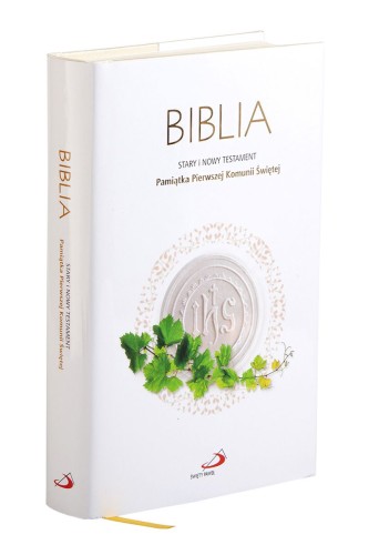 Biblia jako pamiątka Pierwszej Komunii Świętej.