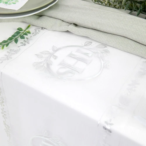 Bieżnik komunijny IHS EUKALIPTUS 5m x 30 cm - dekoracja Komunia Święta