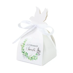 Pudełko na prezent dla gości Eukaliptus srebrny 6 szt - podziękowania gości