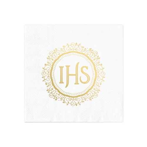 Serwetki komunijne IHS Komunia Święta -10 szt