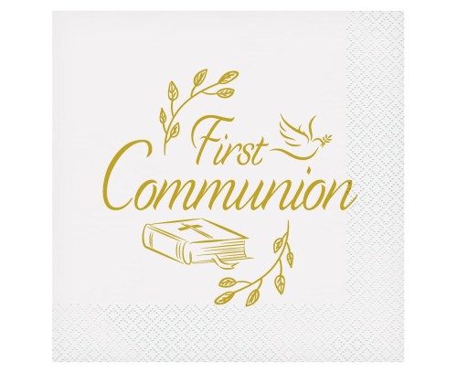 Serwetki komunijne FIRST COMMUNION - 20 sztuk