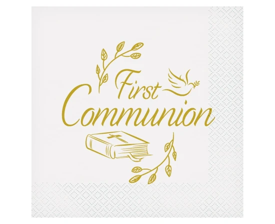 Serwetki komunijne FIRST COMMUNION - 20 sztuk