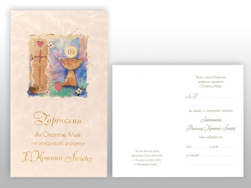 Zaproszenia dla Ojca Chrzestnego i Matki Chrzestnej