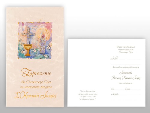 Zaproszenia dla Ojca Chrzestnego i Matki Chrzestnej