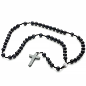 Różaniec - makrama z nocy Kairu i hematytu