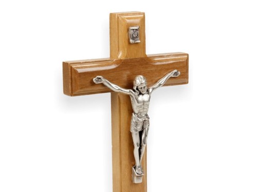 Krzyż stojący z drzewa oliwnego - 12cm