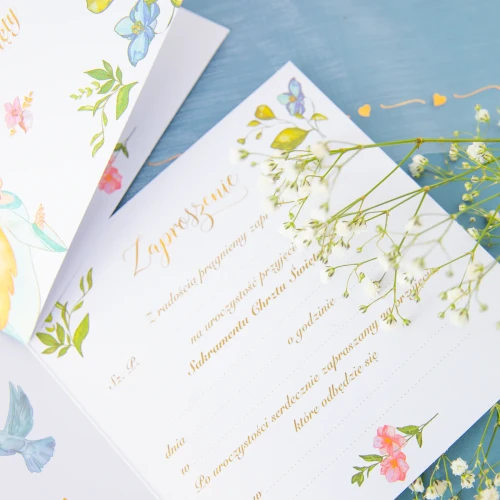 zaproszenia PREMIUM na uroczystość Chrztu Świętego (10 sztuk)