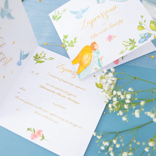 zaproszenia PREMIUM na uroczystość Chrztu Świętego (10 sztuk)