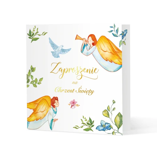 zaproszenia PREMIUM na uroczystość Chrztu Świętego (10 sztuk)