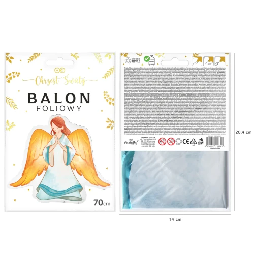 Balon foliowy Anioł Dziewczynka 70cm