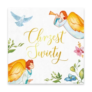 Serwetki na Chrzest Święty ANIOŁY - 10 sztuk