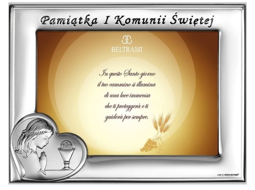 Srebrna ramka - Pamiątka I Komunii Świętej