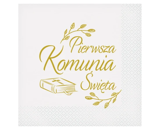 Serwetki komunijne z motywem Biblii