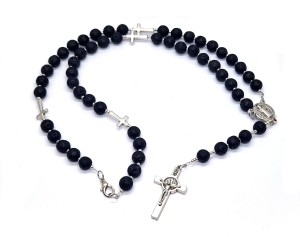 Różaniec benedyktyński LAWA WULKANICZNA rozpinany 