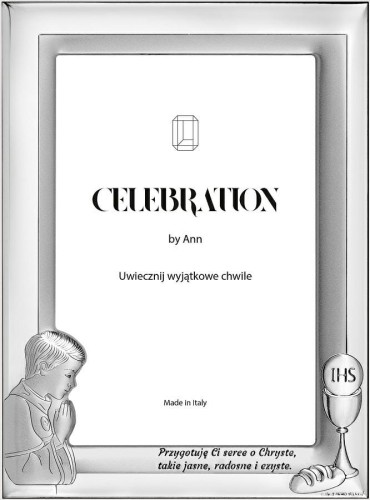 Srebrna ramka na zdjęcie - Pamiątka I Komunii Świętej