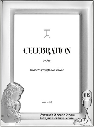 Srebrna ramka na zdjęcie - Pamiątka I Komunii Świętej