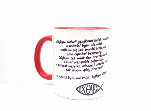 Kubek religijny „Wiara, Nadzieja, Miłość”