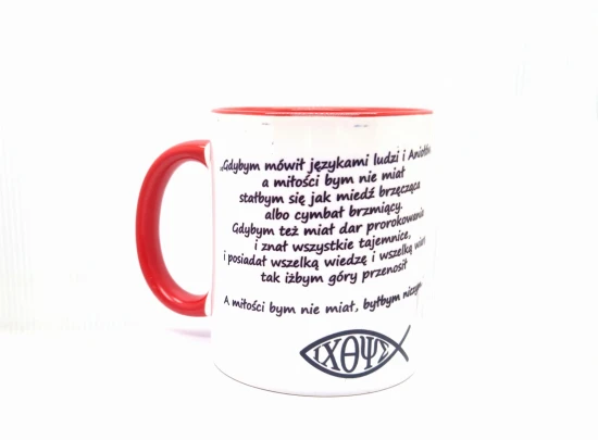 Kubek religijny „Wiara, Nadzieja, Miłość”