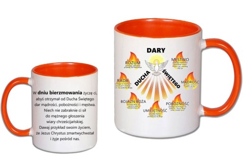 Kubek Bierzmowanie DARY DUCHA - pamiątka bierzmowania prezent