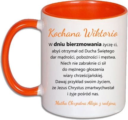 Kubek Bierzmowanie DARY DUCHA - pamiątka bierzmowania prezent