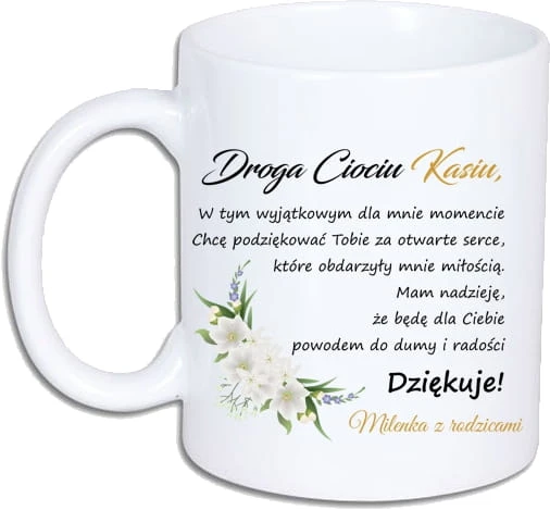 Kubek Najlepsza Chrzestna - pamiątka podziękowanie