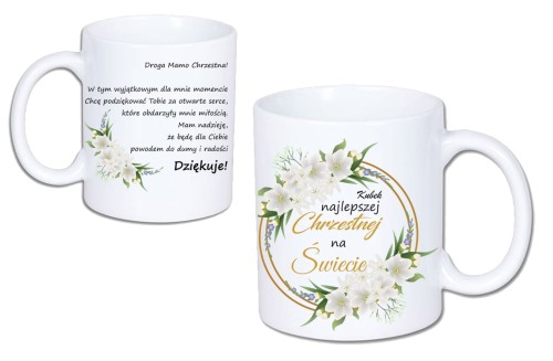 Kubek Najlepsza Chrzestna - pamiątka podziękowanie