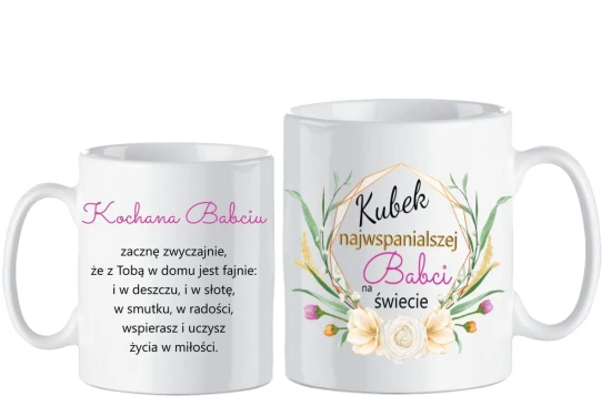 Kubek Najlepsza Babcia - pamiątka podziękowanie