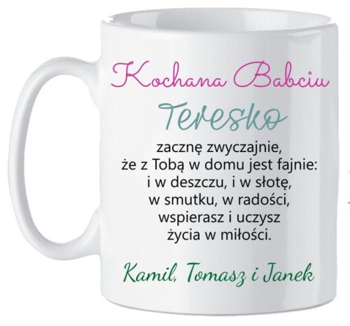 Kubek Najlepsza Babcia - pamiątka podziękowanie