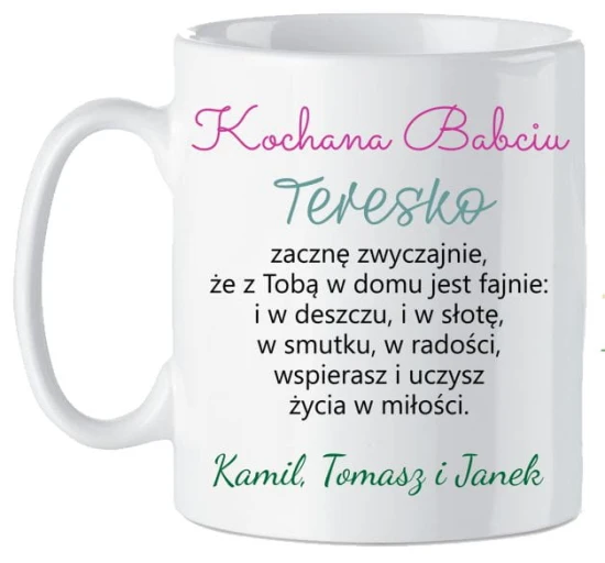 Kubek Najlepsza Babcia - pamiątka podziękowanie