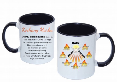 Kubek Bierzmowanie DARY DUCHA - pamiątka bierzmowania prezent