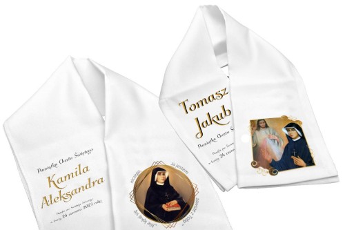 Szatka na chrzest SZAL - rok Świętej Faustyny Kowalskiej