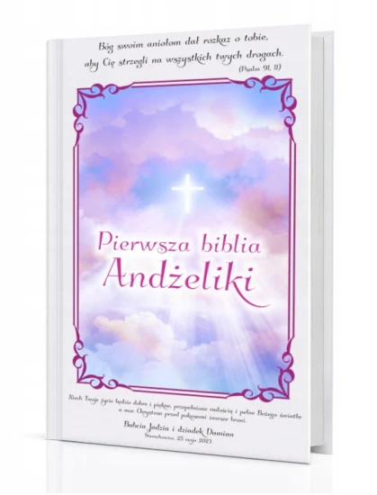 Biblia dla dzieci z personalizacja okładki - Pamiątka prezent dla dziecka