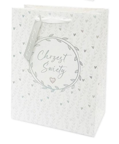 Torebka prezentowa A4 (32 x26cm) - Chrzest Święty w anielskiej bieli