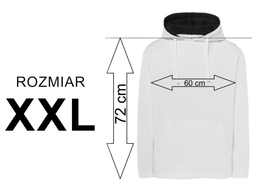 rozmiar XXL wymiary - Bluza z nadrukiem religijnym
