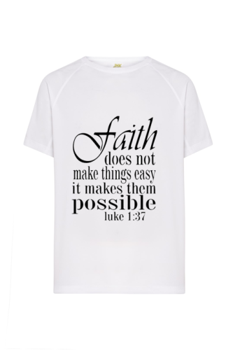 Koszulka z nadrukiem religijnym - Faith/Wiara