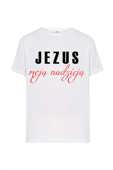 Koszulka z nadrukiem religijnym - Jezus Moją Nadzieją