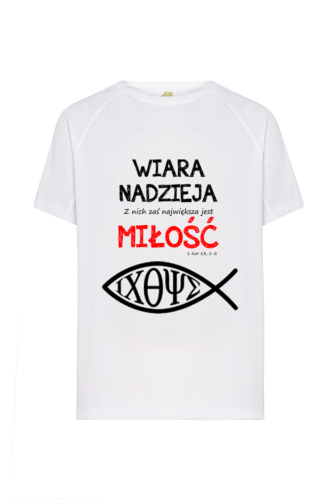 Koszulka z nadrukiem religijnym - Rybka Chrześcijańska