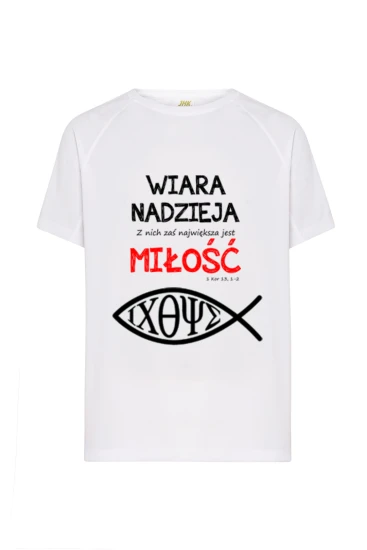 Koszulka z nadrukiem religijnym - Rybka Chrześcijańska