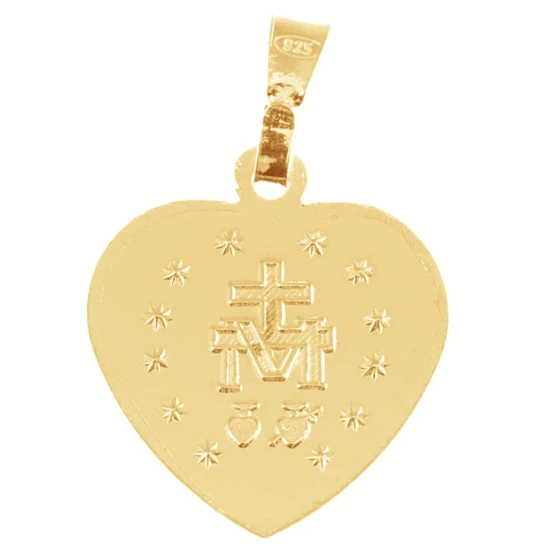 Komplet Cudowny Medalik i łańcuszek AG 925 DEDYKACJA grawer - Pamiątka MB Niepokalana