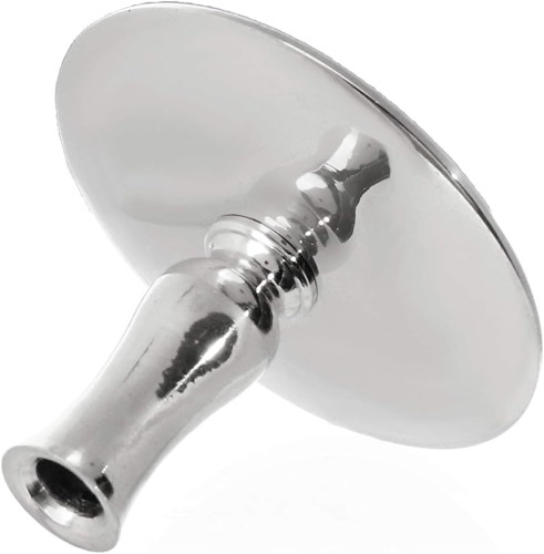 Świecznik mosiądz SREBRNY na cienkie świece ołtarzowe ofiarki rytualne do Ø 6,7 mm