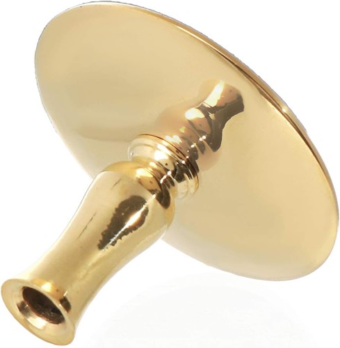 Świecznik mosiądz ZŁOTY na cienkie świece ołtarzowe ofiarki rytualne do Ø 6,7 mm