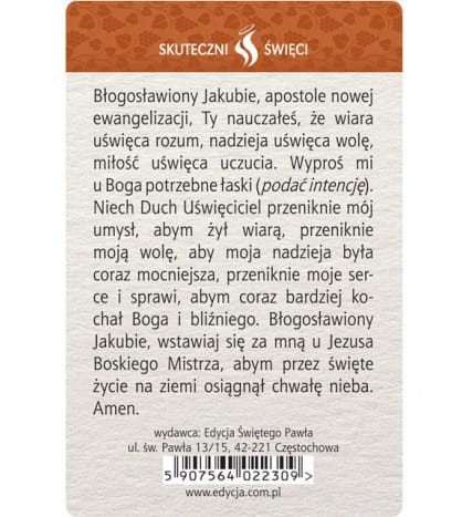 Karta Skuteczni Święci - Błogosławiony Jakub Alberione