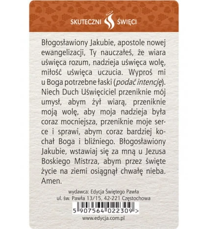 Karta Skuteczni Święci - Błogosławiony Jakub Alberione