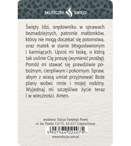Karta Skuteczni Święci - Święty Idzi