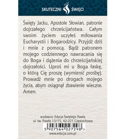 Karta Skuteczni Święci - Święty Jacek