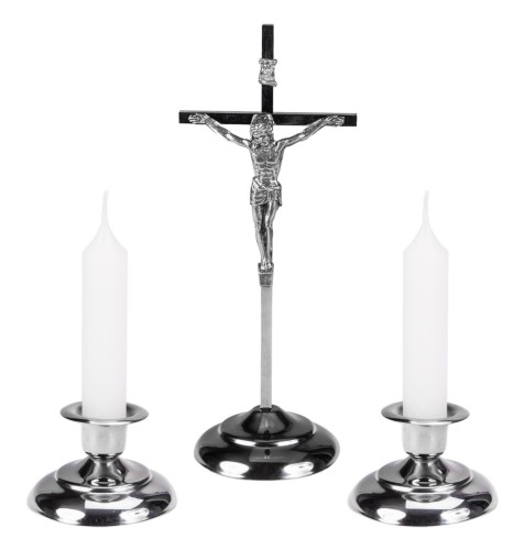 Komplet kolędowy nowoczesny kolorze srebrnym - 22cm