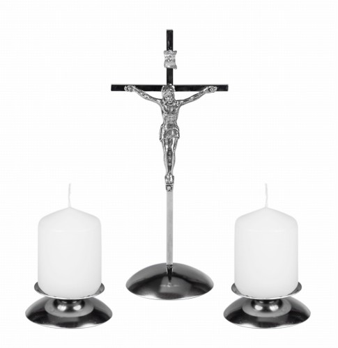 Komplet kolędowy nowoczesny kolorze srebrnym - 19,5cm